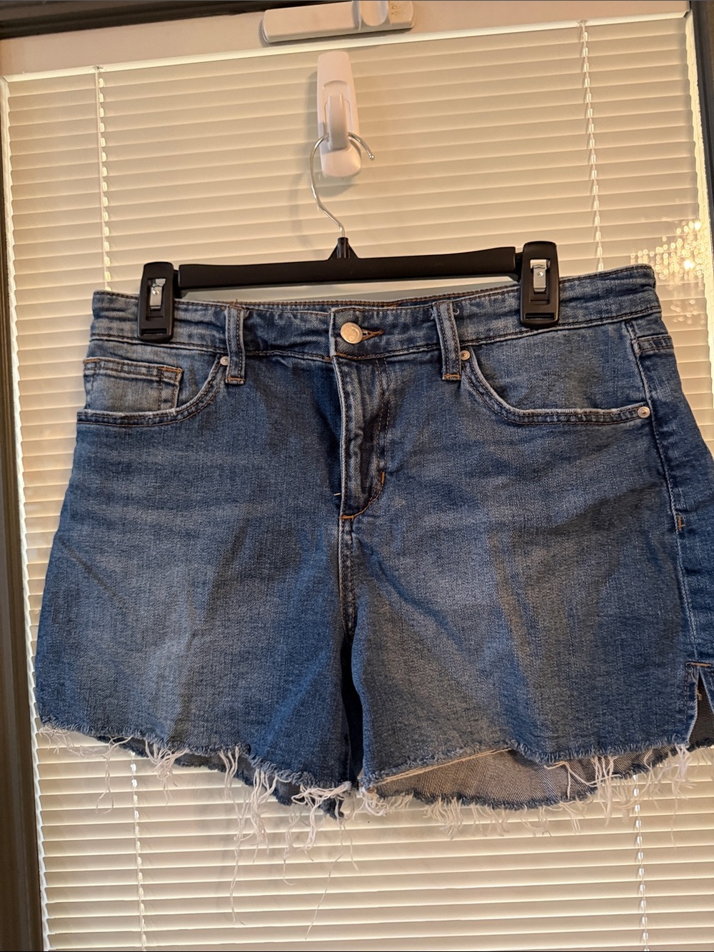 Joe's Jeans Frayed Hem Blue Denim Cutoff Shorts